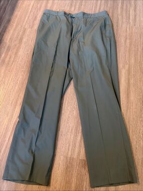 Men's Dress Trousers in Olive Green - Classic Tailored Fit